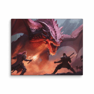 Dragon fighting men warriors