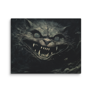 Horror cat grayscale