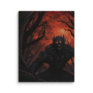 Scary monster in a forest