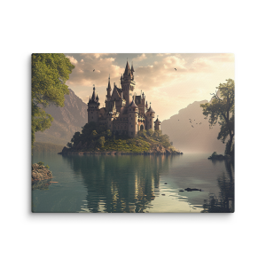 Castle on a small lake island