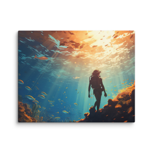 Woman Belle under the ocean