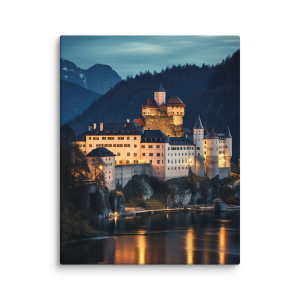 Romantic castle on a lake