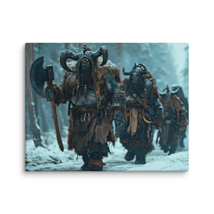 Orcs walking in the snow