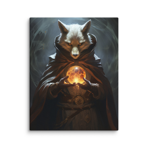 Mage fox with a fire orb