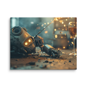 Drunk robot with vine