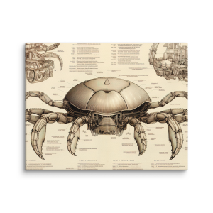 Alien blueprint of mechanical robot Meen