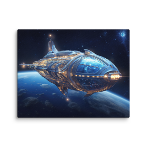 Blue space ship Percyval