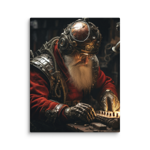 Steampunk dwarf doing mechanical work