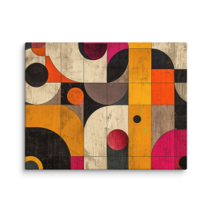 Abstract wood artwork curves