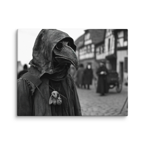 Black death bird person