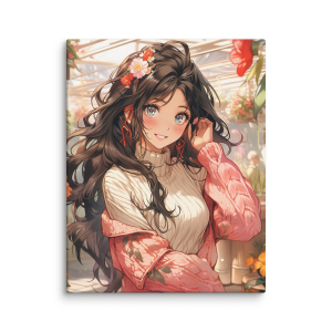 Beautiful Anime florist girl posing