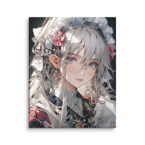 Japanese maid with eyeglasses