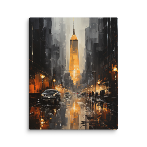 Black and yellow cityscape