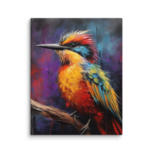 Colorful bird acrylic painting