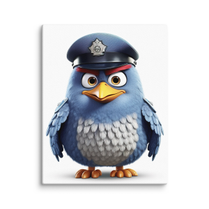 Cute police bird illustration
