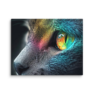Black cat photo with colors