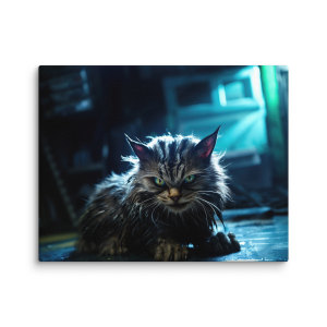 Evil cat in the dark