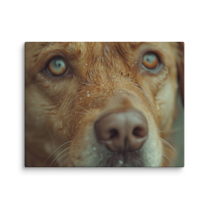 Brown dog photo closeup