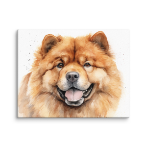 Chow chow dog watercolor