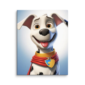 Happy dog in Pixar style