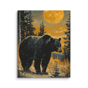 Black bear paper illustration