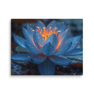 Blue magical lotus flower