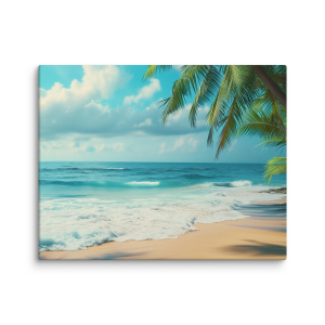 Tropical beach with palm