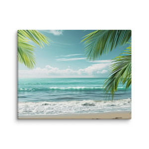 Tropical beach with palms