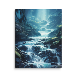 Mysterious waterfall painting